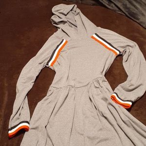 1st kiss girls mini dress with pockets and a hood